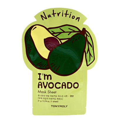 Mascarilla coreana I'm real avocado tonymoly sheetmask